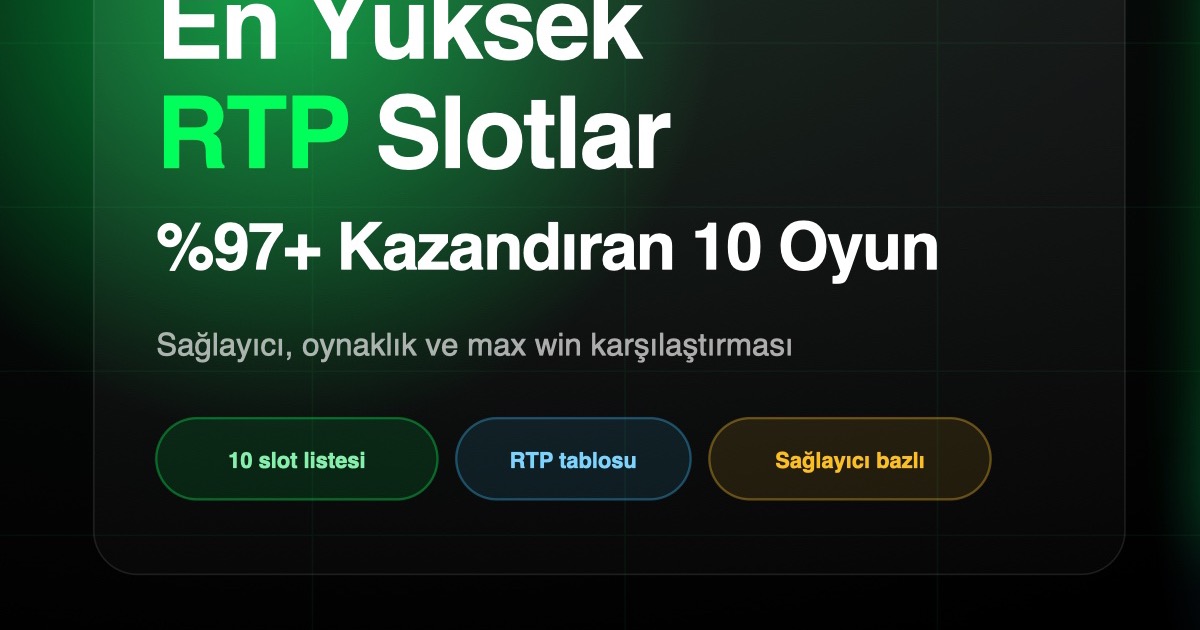 yüksek rtp slot